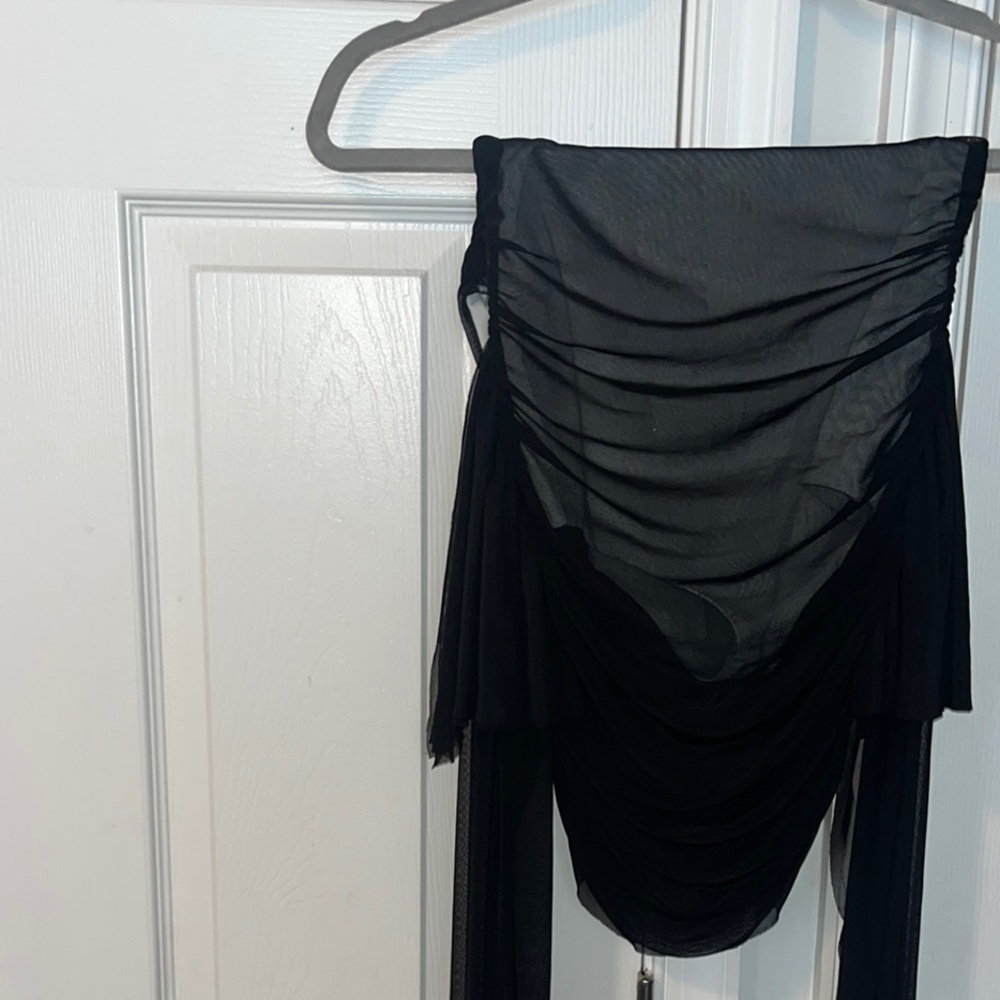Elegant Black Drape Skirt